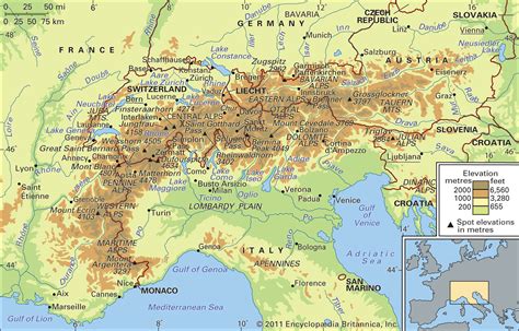 Alps Mountains Map