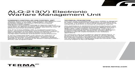 Full Download Alq 213 V Electronic Warfare Management Unit Terma 