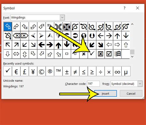 alt code for check mark in powerpoint