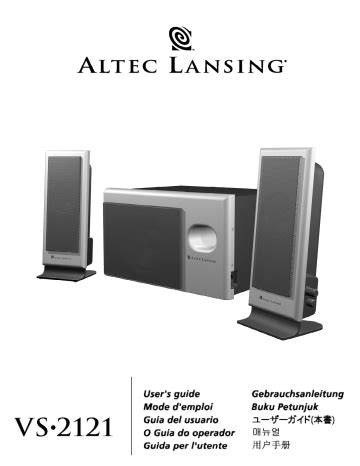 Altec Lansing Vs2121 User Guide