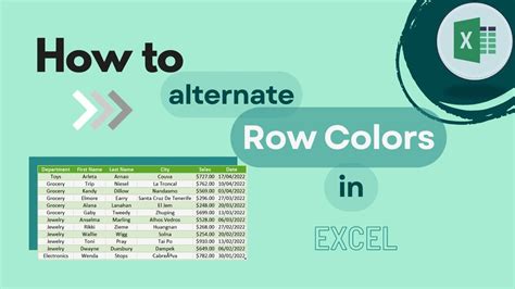 alternating row colors excel