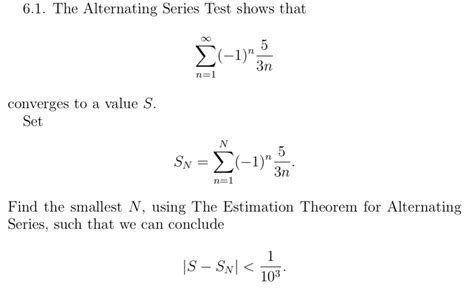 Alternating Series Estimation Theorem