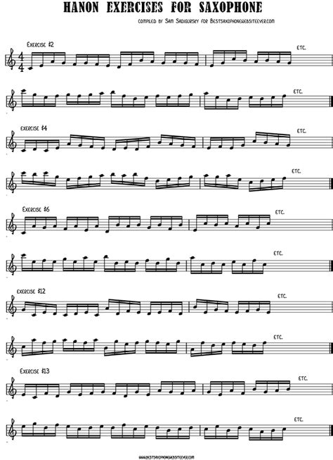 Alto Sax Technical Exercises