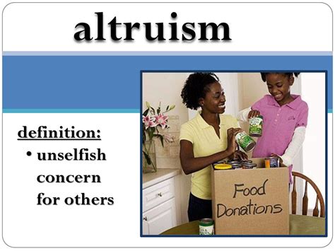 altruism exempel