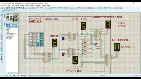 alu 4 bits circuit maker