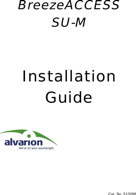 Read Online Alvarion Radios User Guide 