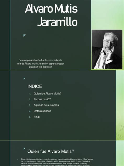 alvaro jaramillo biography examples