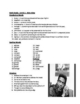 alvin ailey biography timeline examples
