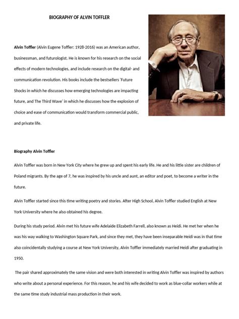 alvin toffler short biography