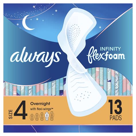 Always Infinity Overnight Pads With Wings
