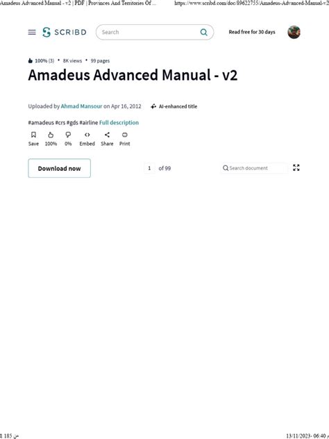 Amadeus Advanced Manual