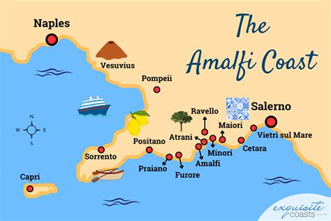 Amalfi Coastline Map