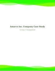 Amarco Inc Case Study