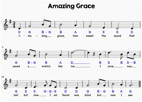 Amazing Grace Recorder Notes