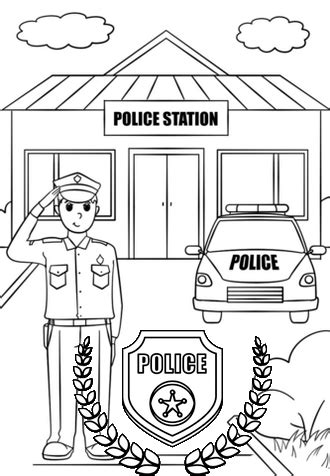Amazing Illustrations Of Police Station Coloring Pages For Police Station Coloring Pages - Police Station Coloring Pages