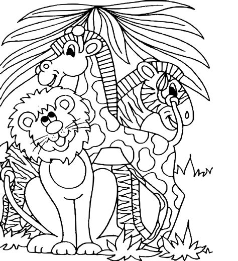 Amazing Jungle Coloring Pages Pdf Coloringfolder Com Jungle Trees Coloring Pages - Jungle Trees Coloring Pages