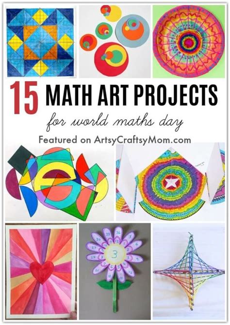 Amazing Math Art Projects For Kids Teach Beside Math Crafts Middle School - Math Crafts Middle School