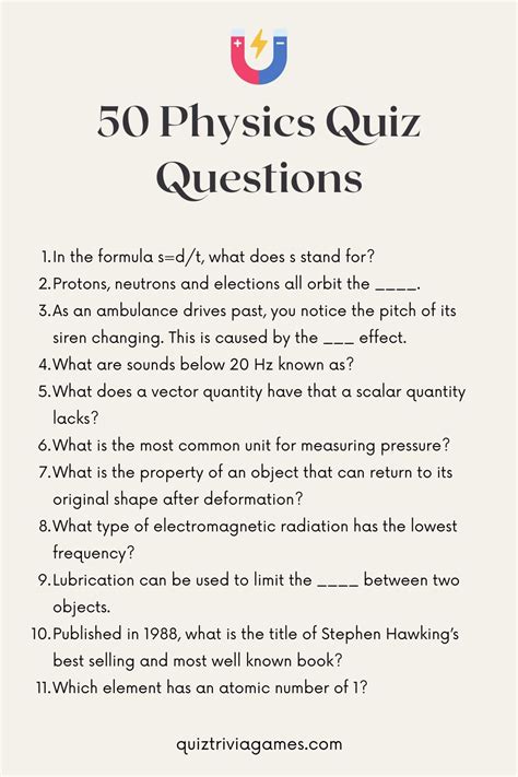 Amazing Physics Quiz