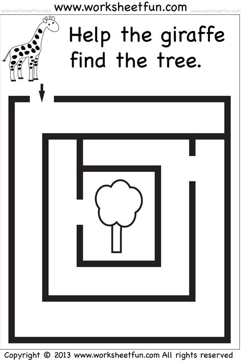 Amazing Tree Maze Worksheets 99worksheets Preschool Maze Worksheets - Preschool Maze Worksheets