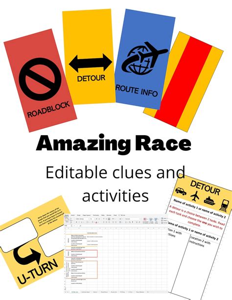 Read Amazing Race Clues Template 