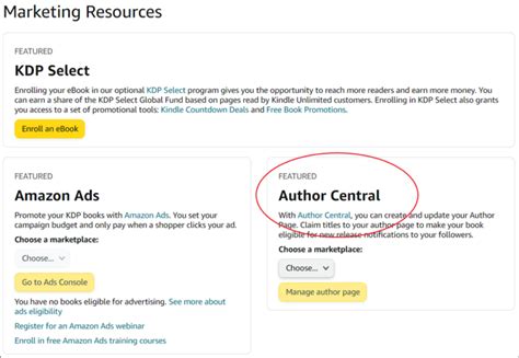Amazon Author Central Login