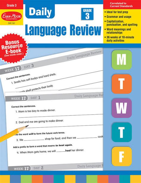 Amazon Com Evan Moor Daily Language Review Grade 3rd Grade Dlr - 3rd Grade Dlr