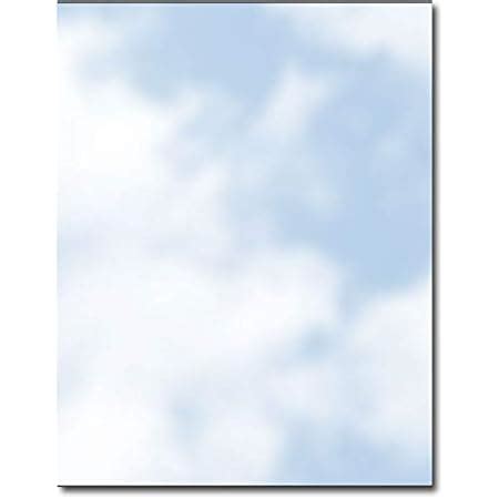 Amazon Com Soft Clouds Stationery 80 Sheets Office Cloud Writing Paper - Cloud Writing Paper