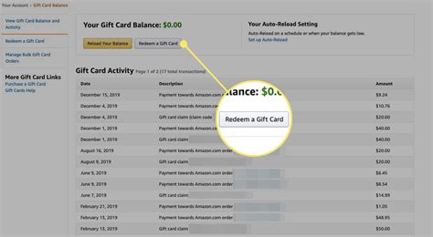 Amazon Redeem Gift Card