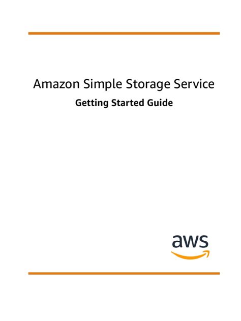 Read Amazon S3 Getting Started Guide 