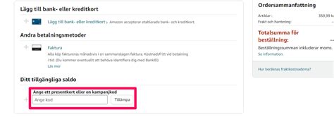 amazon.se kampanjkod