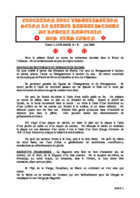 Ambelain Robert Evocation Des Anges Selon Les Rituels De Elus Cohen 3