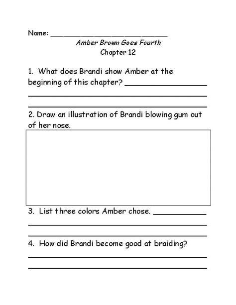 amber brown goes fourth comprehension questions