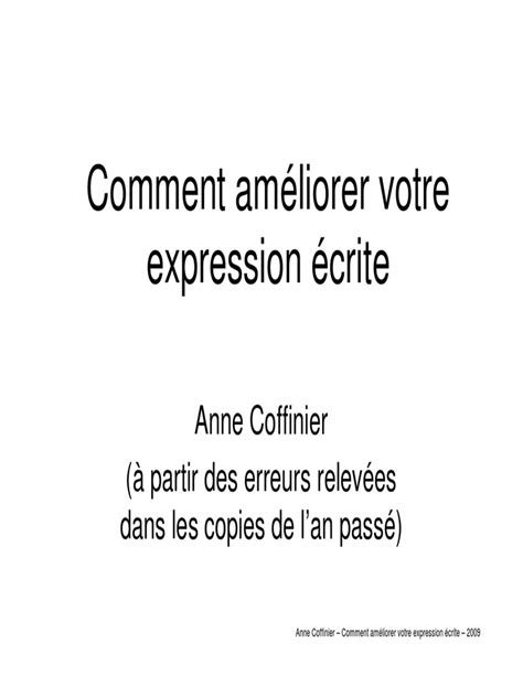 Ameliorer Expression