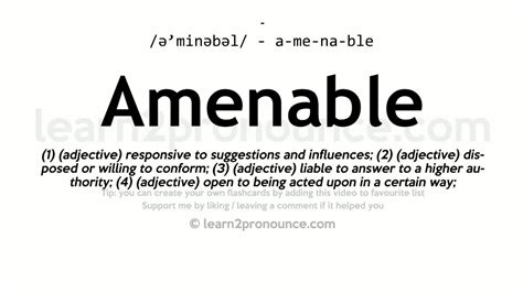 Amenable Def