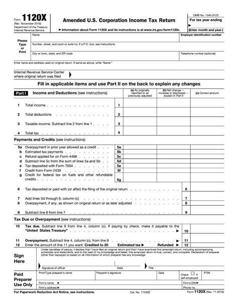 amended return explanation of changes examples 1120s Fill Online