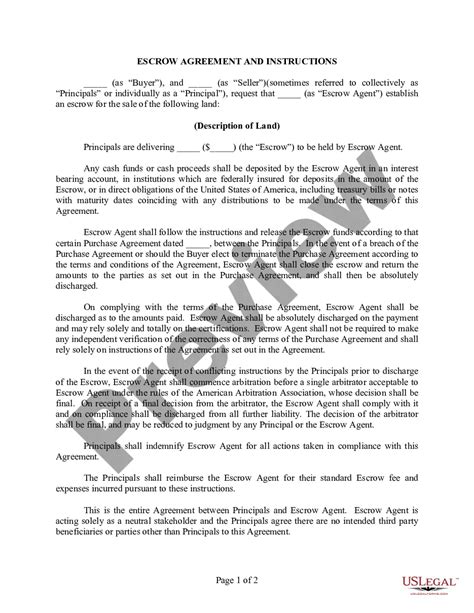 FREE 11+ Escrow Agreement Forms in PDF MS Word