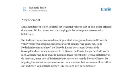 amendement definitie