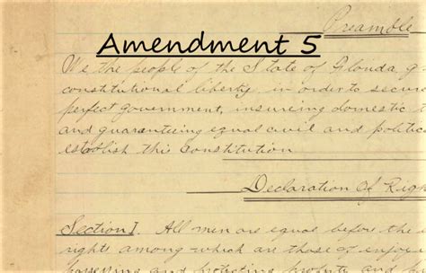 amendment 5 florida