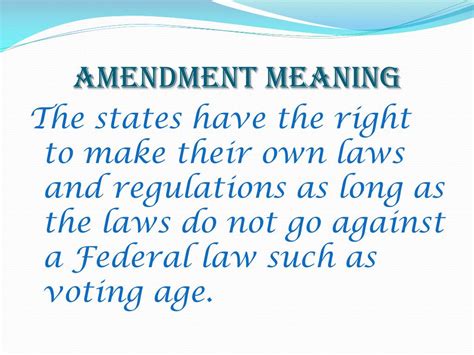 amendment meaning