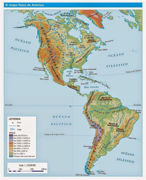 America Mapa Fisico