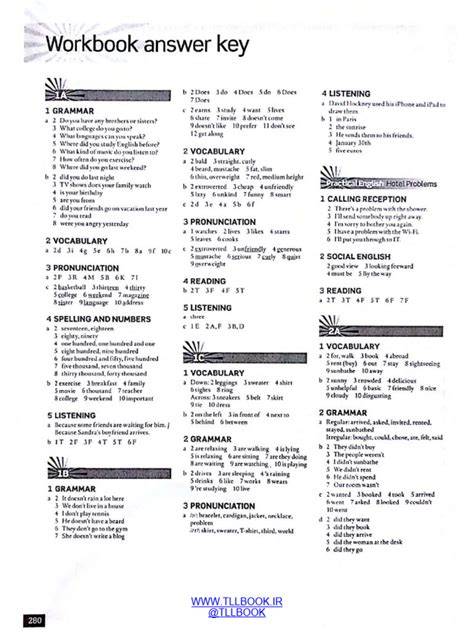 american english file workbook answer key