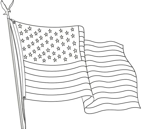American Flag Coloring Page Genius777 Com Printables Kindergarten Worksheet  American Flag - Kindergarten Worksheet; American Flag
