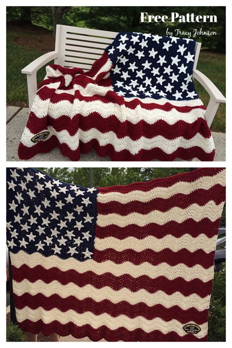 american flag crochet blanket - YouTube