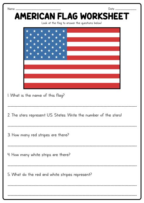 American Flag Facts Amp Worksheets Kidskonnect American Flag For Kindergarten - American Flag For Kindergarten