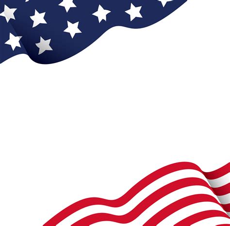 American Flag Page Border Clip Art