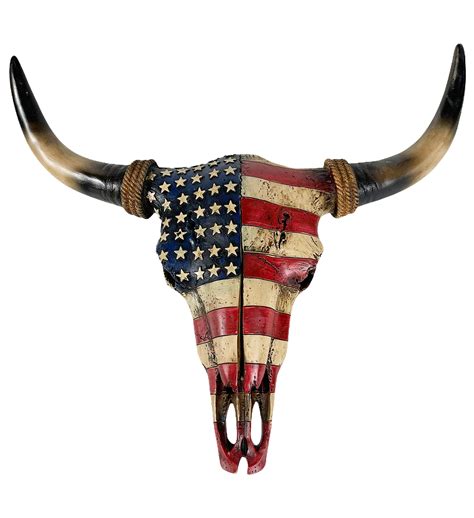 American Flag With Longhorn