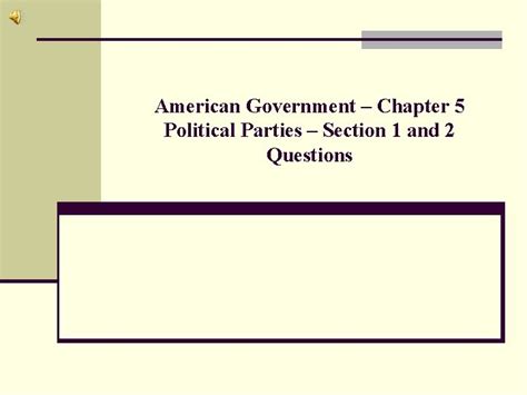 American Government Chapter 5 Section 2 Answers