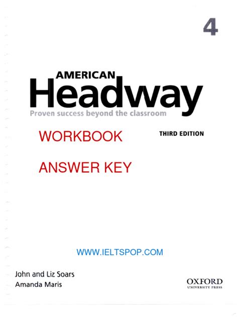 American Headway 4 Workbook Answer Key