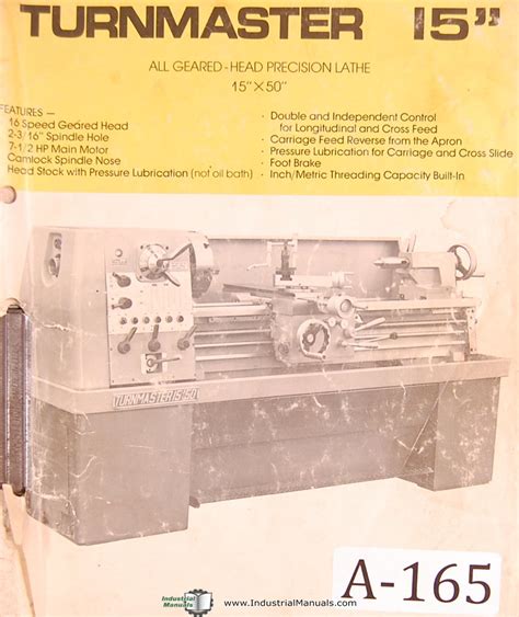 American Machine Tool Turnmaster 15 Lathe Manual