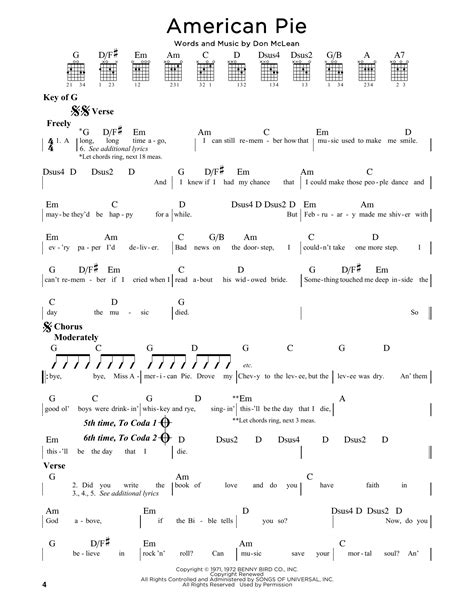 American Pie Chords